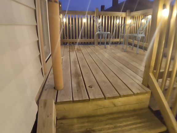 View of entry w 8' x 12' deck