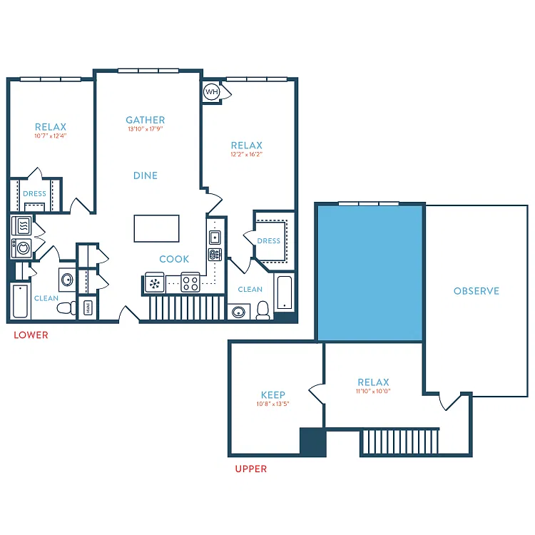 Floor plan 1550-1567 Berkeley B2 Loft