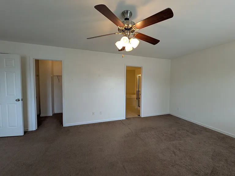 master bedroom, master bath and closet