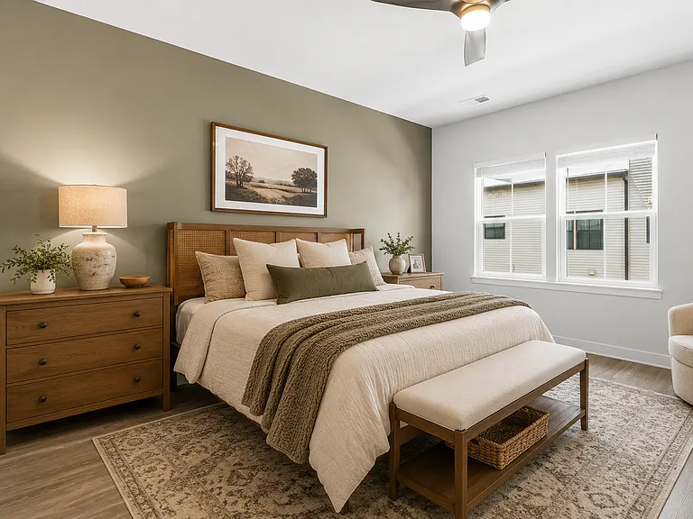 A space that invites you to slow down. (Photos are virtually staged)