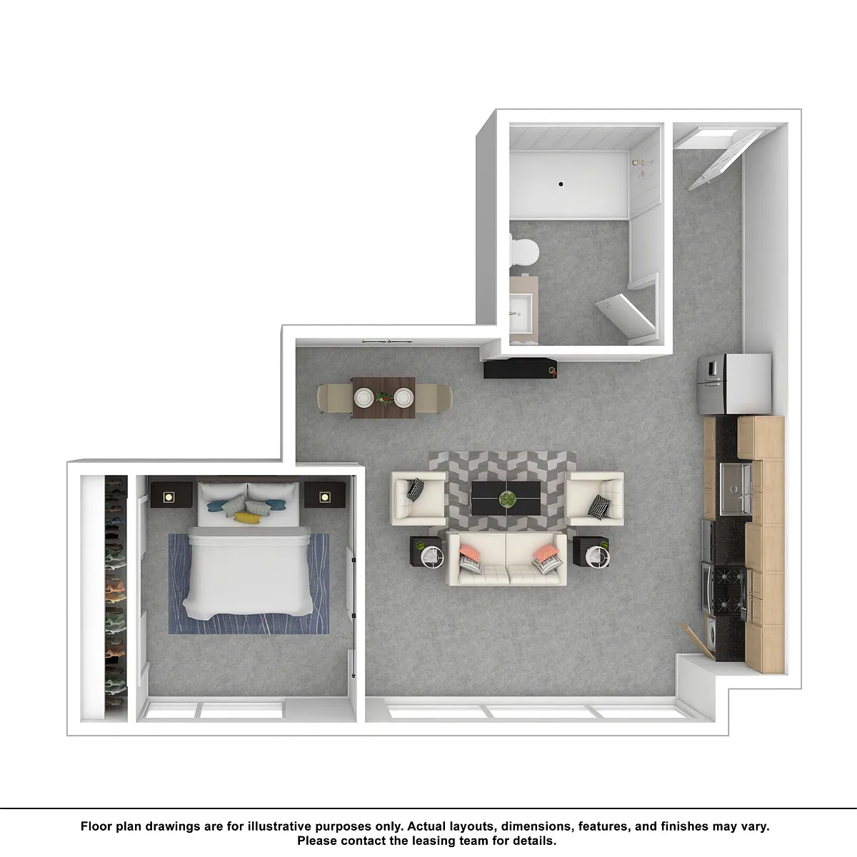Floor plan 1X1 C