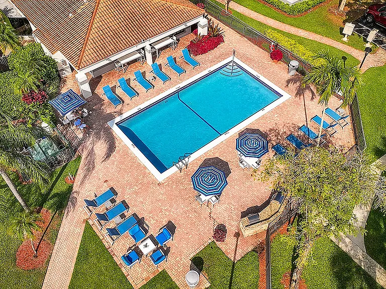 Aerial View of the Pool Area