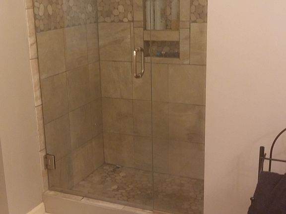 New tiled shower in master b