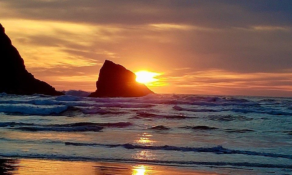 View of Sunset at end of rd