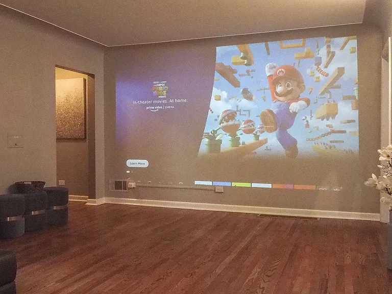 Home Theater: The Entire Wall is Your Screen, with Free Amazon Prime Contents on Us!