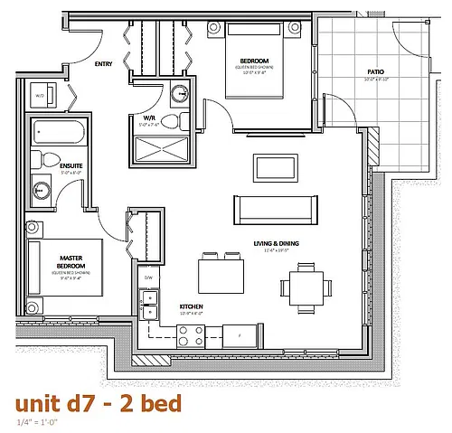 Floor plan 2 Bedrooms 2 Bed 2 Bath 9