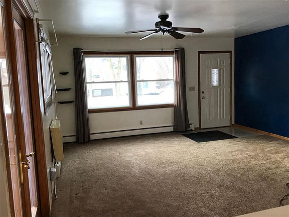 West view, Liv Rm - door to porch on left