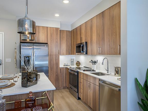 Model Apartment Kitchen and Living Area