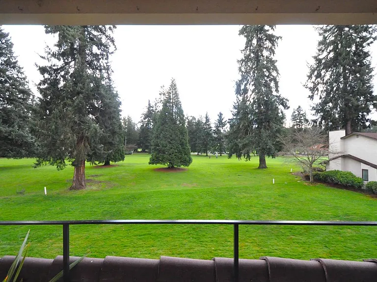 View to the 9th fairway and green