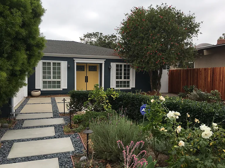 We think yellow is such a happy color for the front door!