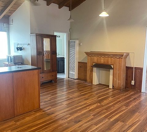 front room with kithcen