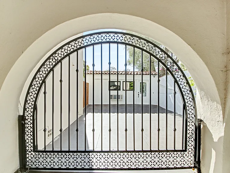 Gated entrance to guest house