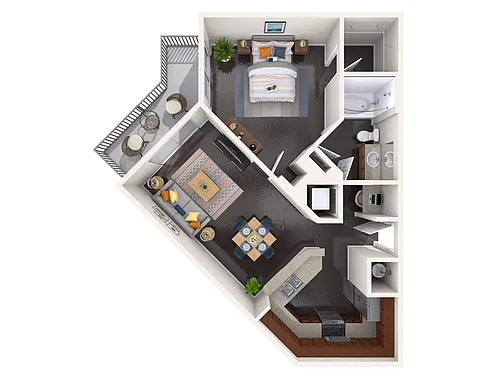 Floor plan One Bedroom