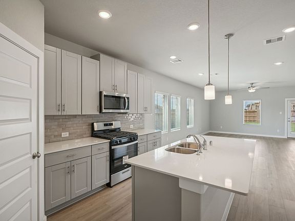 Kitchen at Wall Street Village, a Meritage Homes community in Richmond, Texas.