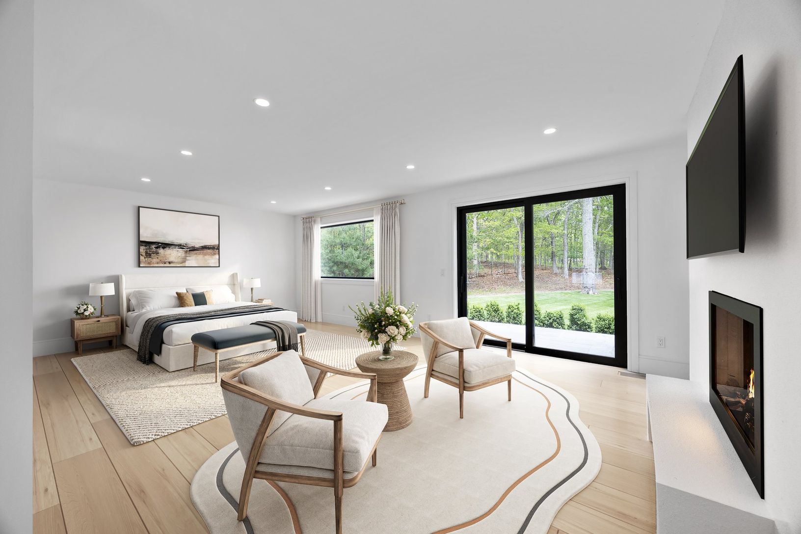  Primary bedroom staged