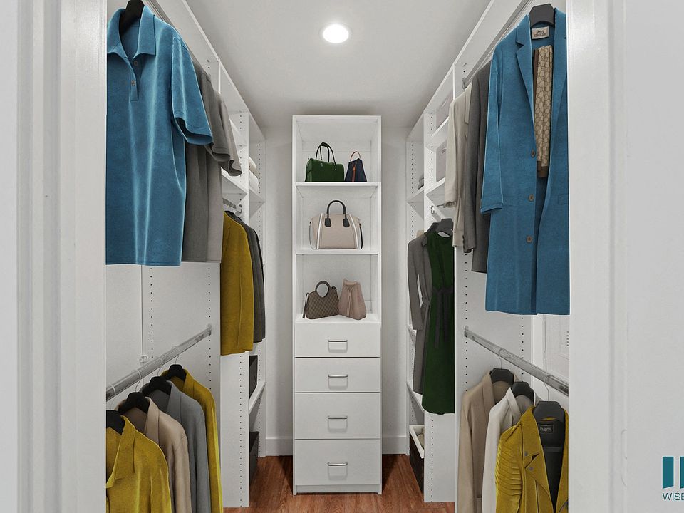Walk-In Closet with Built-In Organizers