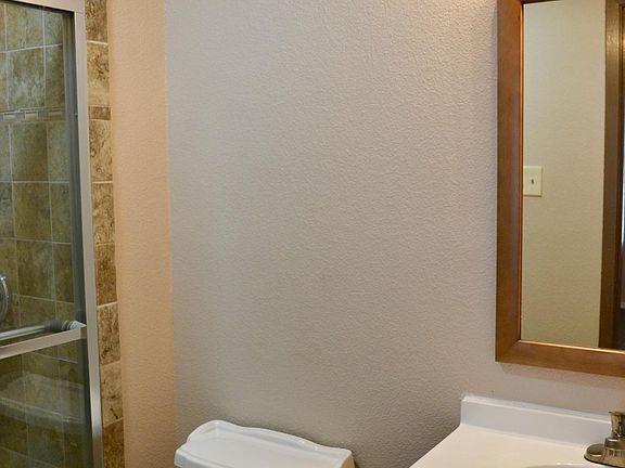 Attached master bathroom.