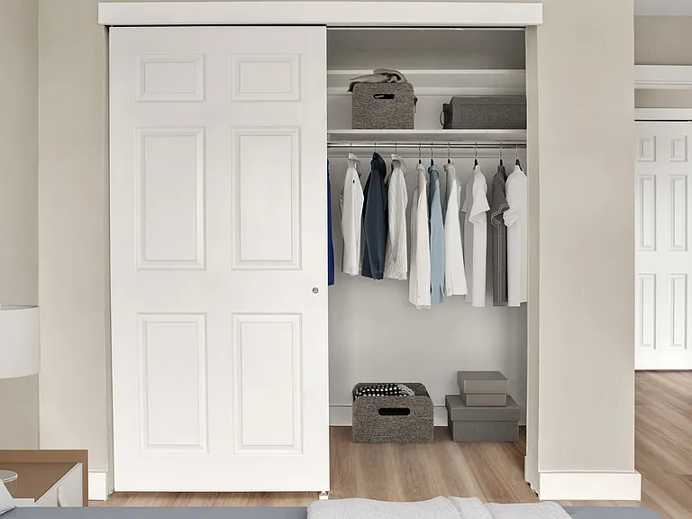 Enjoy spacious closets for your wardrobe