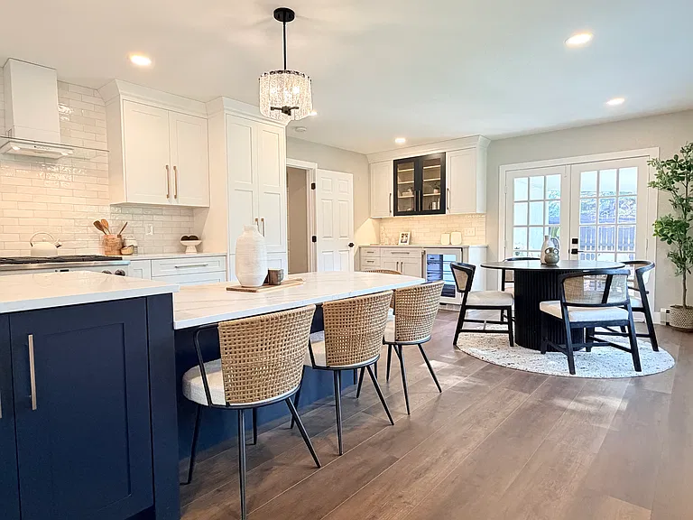 Kitchen nook seating area; Wine bar, connects to covered patio with gas hookup for grill