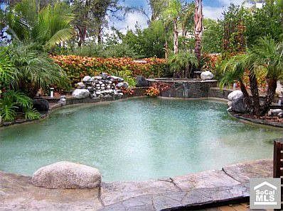 Very large custom pebbletec saltwater pool