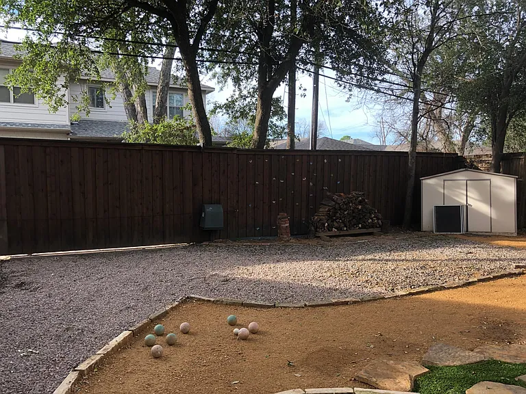 Your private parking with gated access (and bocce ball).