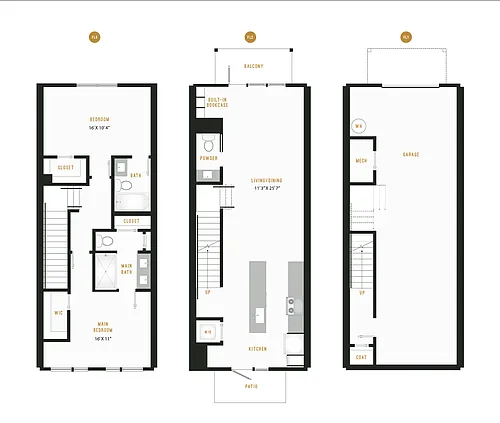 Floor plan Townhome - B