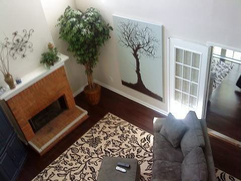 living room view from loft