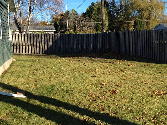Partially fenced side yard