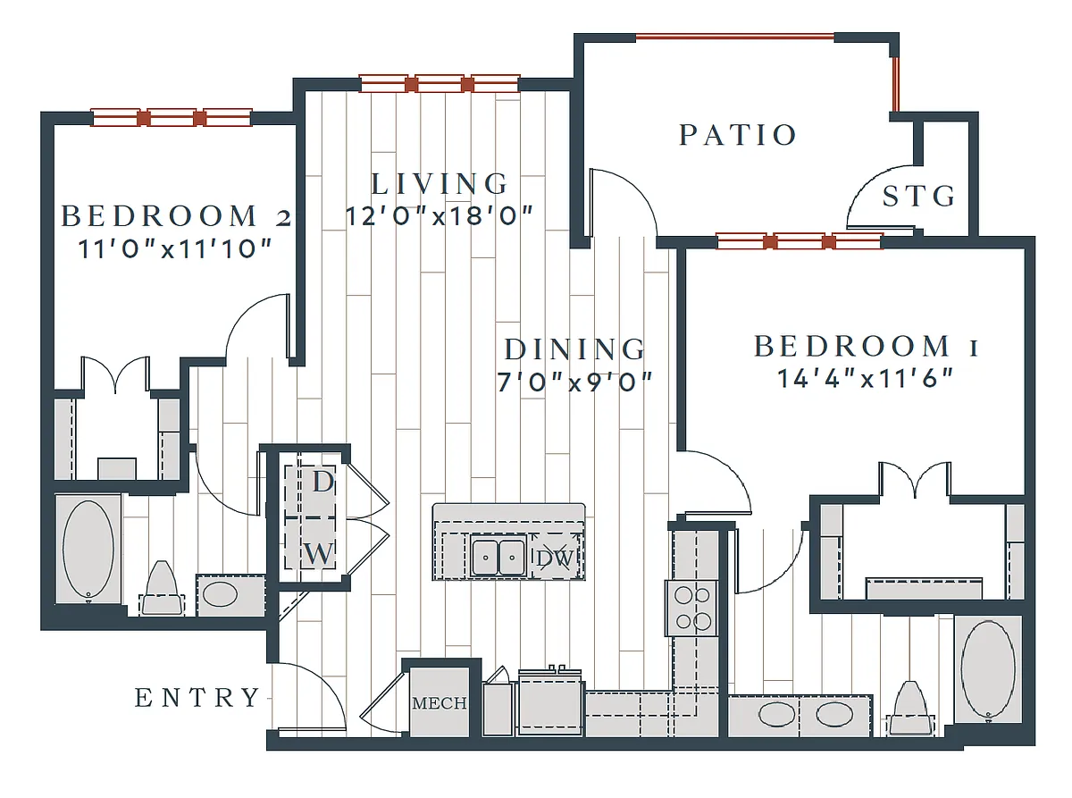 Floor plan B1-1086