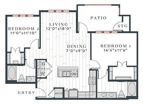 Floor plan B1-1086