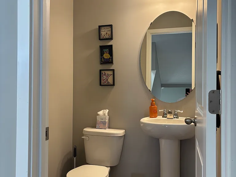 Main level powder bathroom