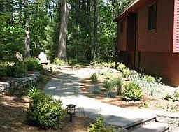 Beautiful stone walkway and walls, professional landscaping