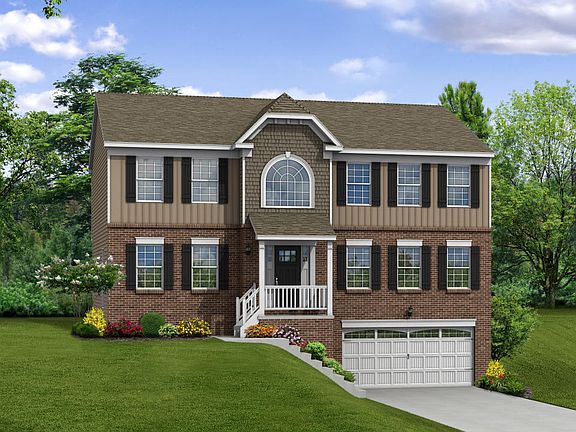 Elevation A Opt New England Facade, Porch, Garage Door