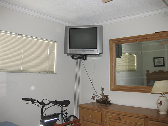 TV in bedroom stays, works fine but not responsible for issu
