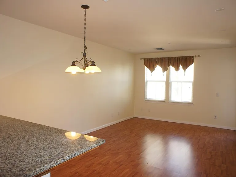 Living room with 9 foot ceiling