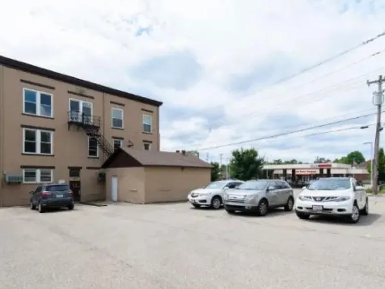 rear of apartment
