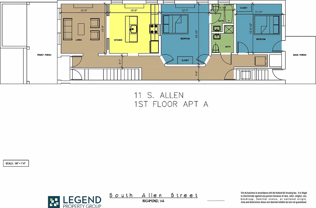 Floor plan The Row at Cary Place - 11 S. Allen Ave. Lower Uni