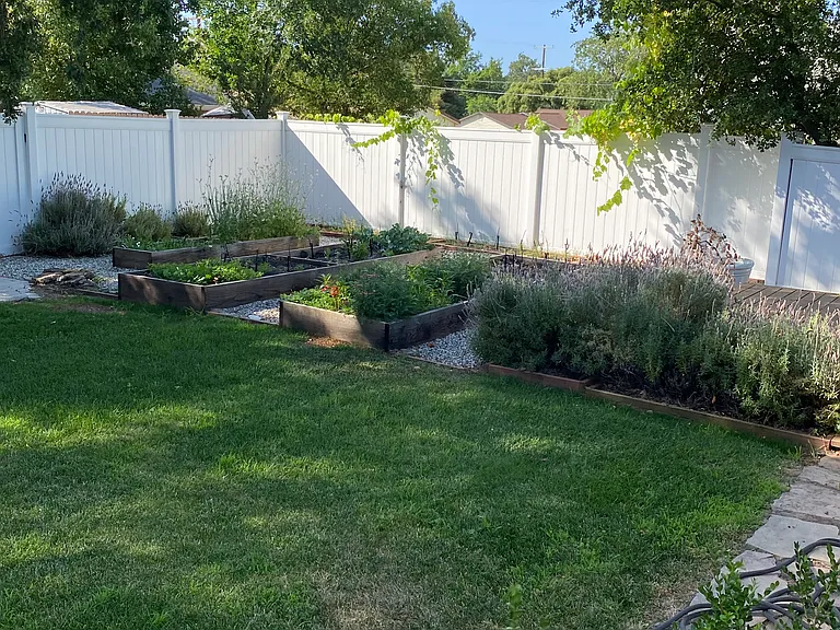 Planter boxes for a garden
