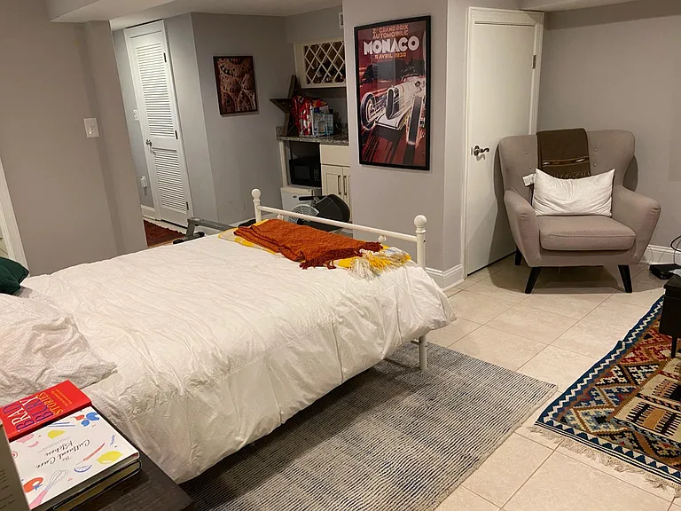 Basement has a kitchenette and Full Bathroom