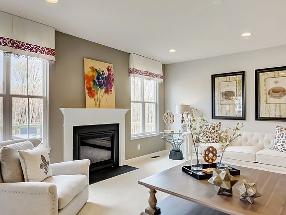 Family room with firplace