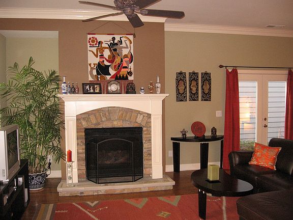 Stone Fireplace in Living Room