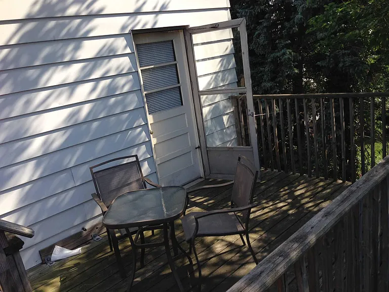 Private Deck, door is to living room.
