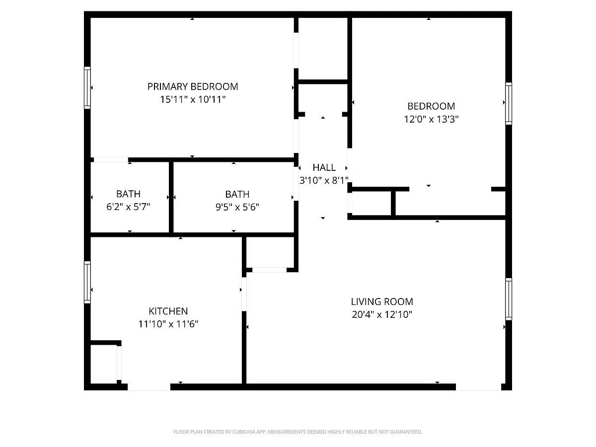 Floor plan 2 Bedroom 1 5 Bathroom