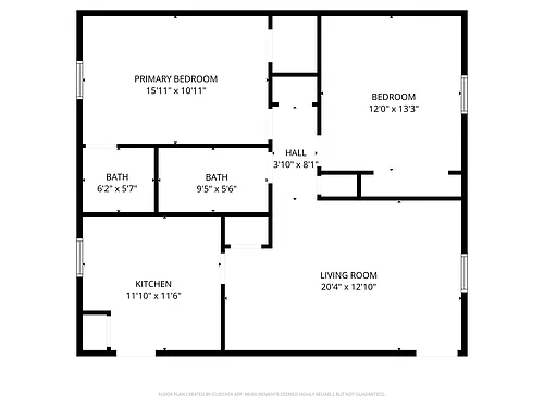Floor plan 2 Bedroom 1 5 Bathroom
