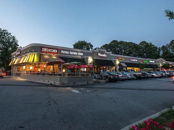 Nearby restaurants and shops