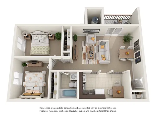 Floor plan 2 Bedroom Large