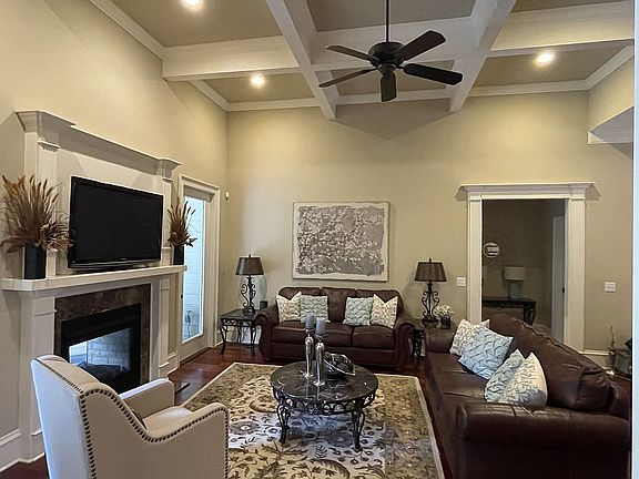 TV w/ see through Fireplace