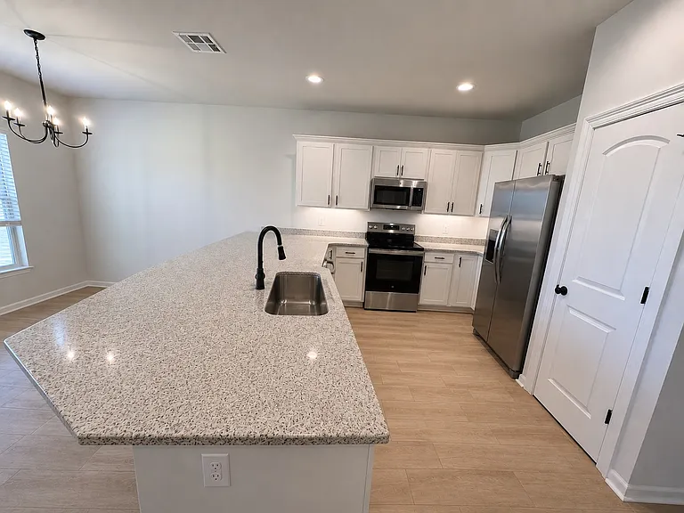 Beautiful kitchen with so much counterspace!