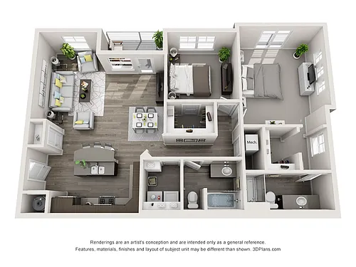 Floor plan 2x2 AF