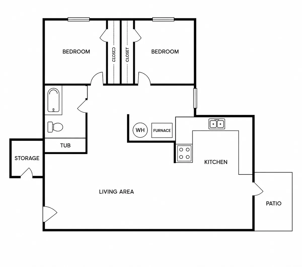 Floor plan 2 Bedroom